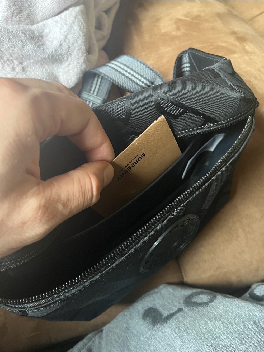 Burberry Black Jacquard Logo Belt Bag - Picture 6 of 7